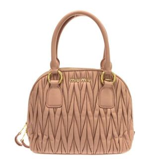 ミュウミュウ(miumiu)のmiumiu(ミュウミュウ) ハンドバッグ マテラッセ 5BB059 ピンク レザー(ハンドバッグ)