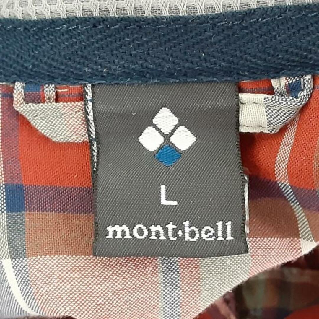 mont bell(モンベル)のmont-bell(モンベル) 長袖シャツ サイズL メンズ美品  - レッド×ダークネイビー×マルチ チェック柄 メンズのトップス(シャツ)の商品写真