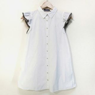 Burberry Blue Label(バーバリーブルーレーベル) 半袖シャツブラウス サイズ36 S レディース - 白×ベージュ×マルチ フリル