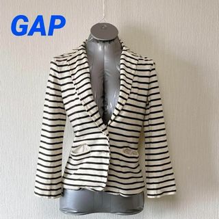 ギャップ(GAP)のGAP ボーダー柄 コットン ジャケット XS(テーラードジャケット)