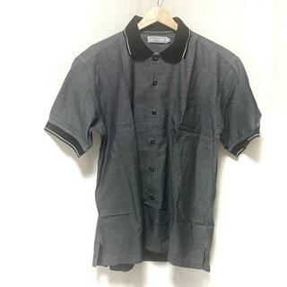 MIEKO UESAKO(ミエコウエサコ) 半袖シャツ サイズ50 メンズ美品  - グレー×黒(シャツ)