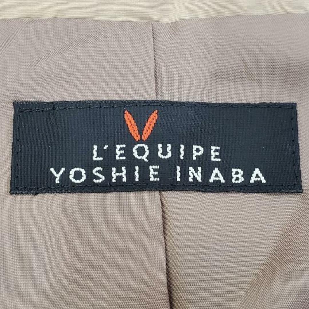 L'EQUIPE YOSHIE INABA(レキップ ヨシエイナバ) スカートスーツ レディース美品  - ベージュ レディースのフォーマル/ドレス(スーツ)の商品写真