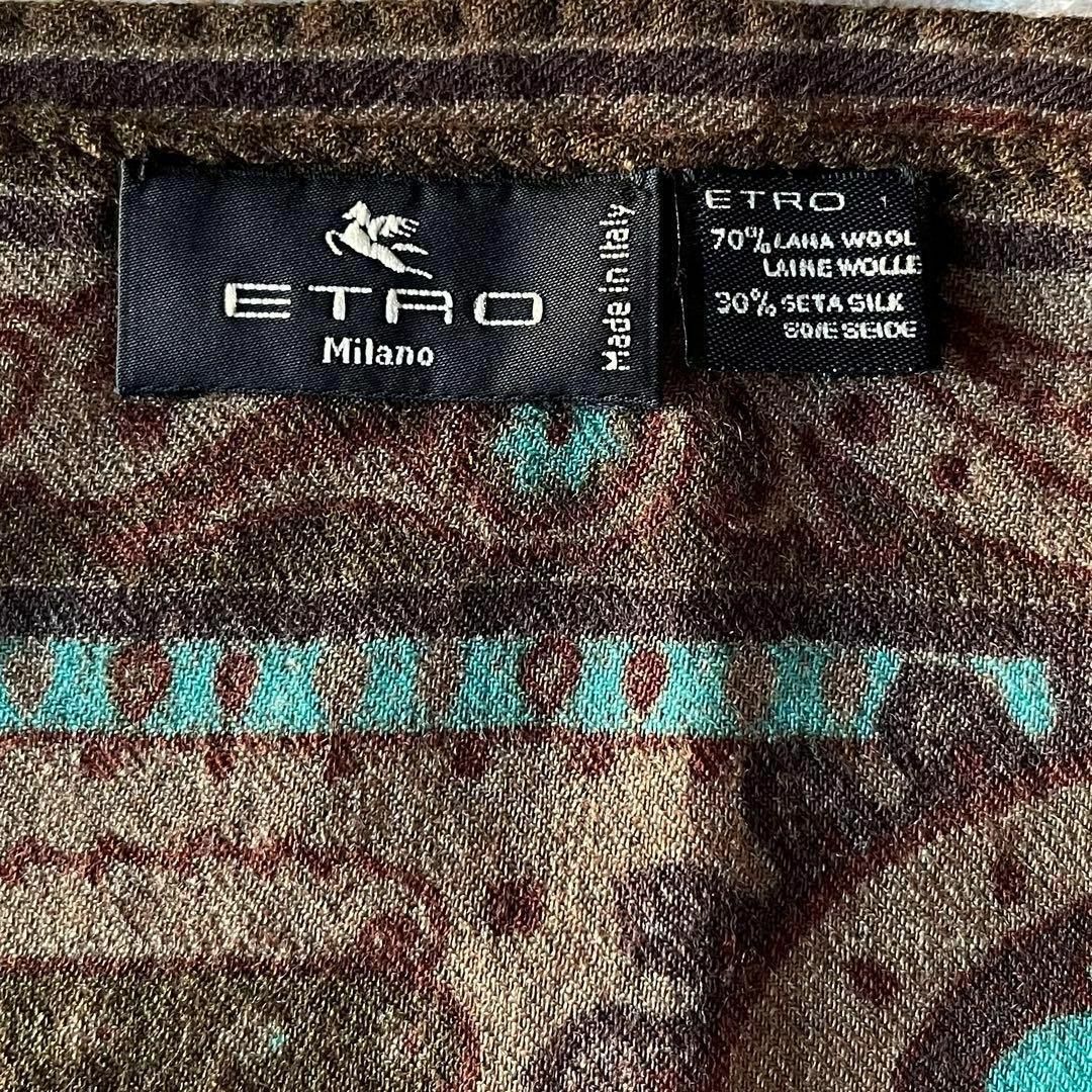 ETRO(エトロ)のエトロ　スカーフ　シルク混 イタリア製 レディースのファッション小物(ストール/パシュミナ)の商品写真