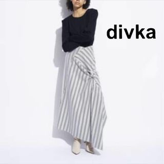 divka ウールレーヨンストライプスカート 0430