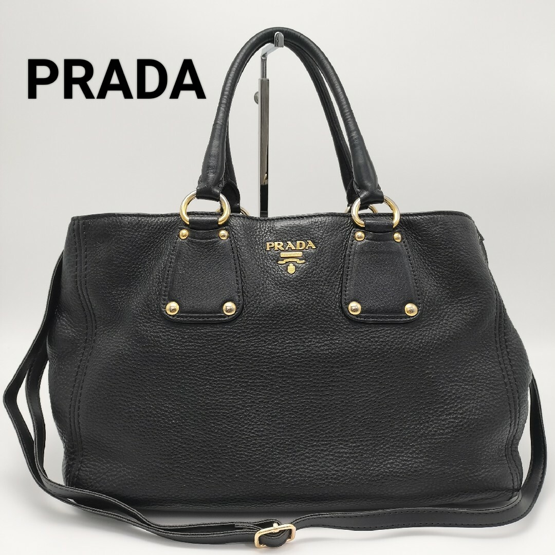 PRADA(プラダ)の極美品✨プラダ　2wayバッグ　ブラック　黒 レディースのバッグ(トートバッグ)の商品写真