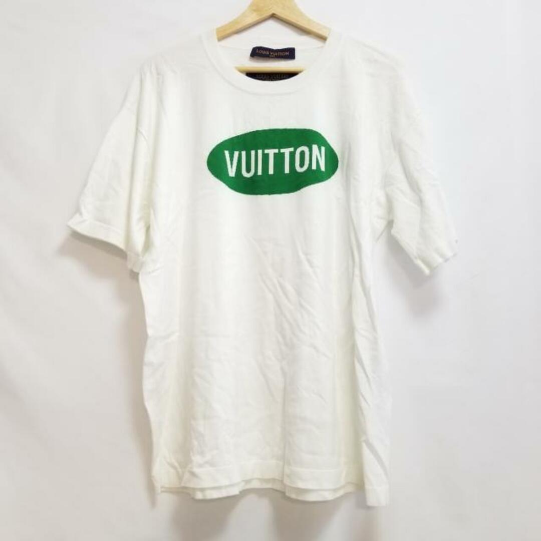 LOUIS VUITTON(ルイヴィトン) 半袖Tシャツ サイズM メンズ - RM221 JS5 HMN81W 白×グリーン クルーネック/Amen  Break/22SS | フリマアプリ ラクマ