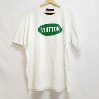 LOUIS VUITTON - LOUIS VUITTON(ルイヴィトン) 半袖Tシャツ サイズM メンズ - RM221 JS5 HMN81W 白×グリーン クルーネック/Amen Break/22SS