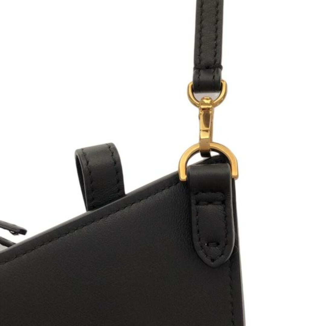 FENDI(フェンディ)のFENDI(フェンディ) ショルダーバッグ ズッカ柄 8BS025 黒×ダークブラウン レザー×PVC(塩化ビニール) レディースのバッグ(ショルダーバッグ)の商品写真