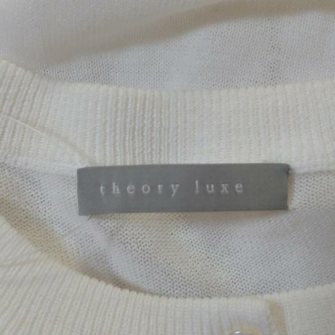 Theory luxe(セオリーリュクス)のtheory luxe(セオリーリュクス) カーディガン サイズ38 M レディース美品  - 白 長袖 レディースのトップス(カーディガン)の商品写真