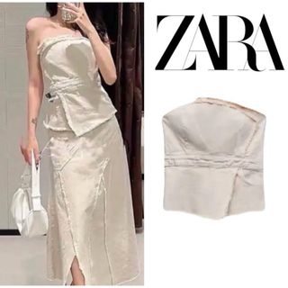 ZARA - アシンメトリーフリンジビスチェ　Mサイズ