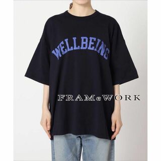 フレームワーク(FRAMeWORK)のFRAMeWORK オーバーロゴT2 フレームワーク ネイビー 0501(Tシャツ(半袖/袖なし))