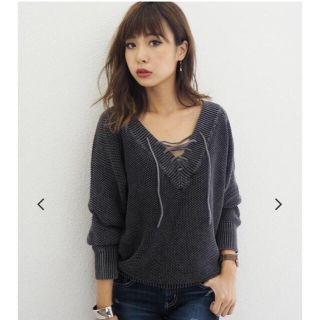 ジェイダ(GYDA)のレースアップブリーチニット7560円(ニット/セーター)