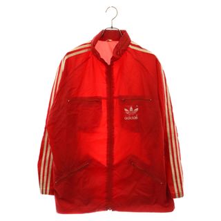 アディダス(adidas)のadidas アディダス 80s VINTAGE ロゴプリントナイロンジャケット フィリピン製 レッド(フライトジャケット)