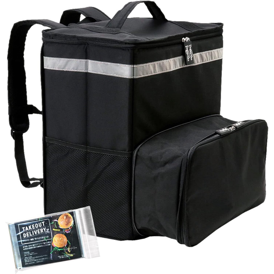 デリバリーバッグ 配達バッグ 拡張機能付き 大容量 軽い 防水 リュック メンズのバッグ(バッグパック/リュック)の商品写真