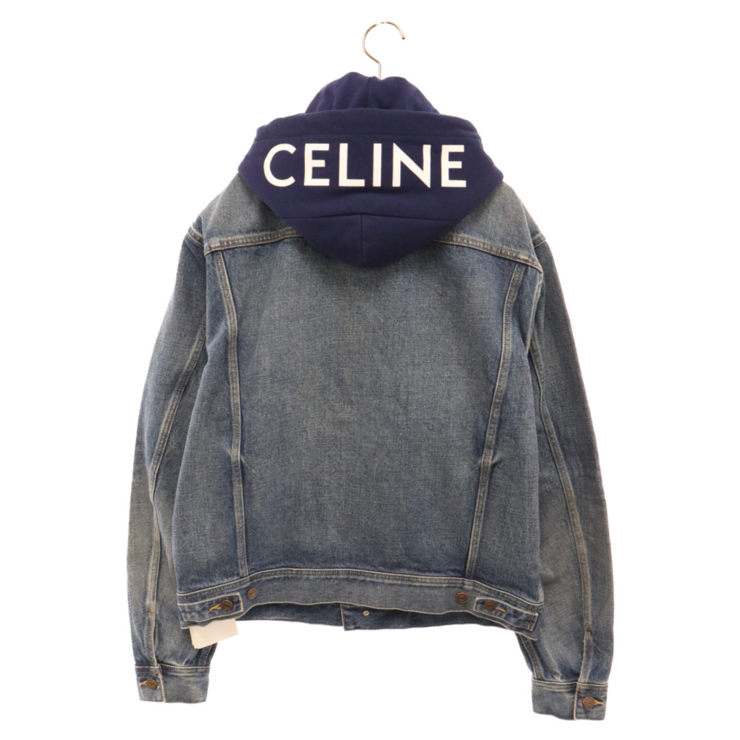 celine(セリーヌ)のCELINE セリーヌ ウォッシュデニム フードロゴ トラッカーデニムジャケット 2Q550930F インディゴ メンズのジャケット/アウター(Gジャン/デニムジャケット)の商品写真