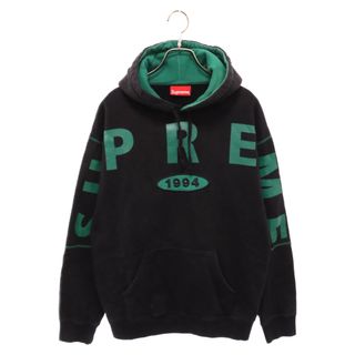 シュプリーム(Supreme)のSUPREME シュプリーム 19AW Spread Logo Hooded Sweatshirt スプレッドロゴ プルオーバーパーカー ブラック/グリーン(パーカー)