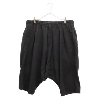 ヨウジヤマモト(Yohji Yamamoto)のYohji Yamamoto POUR HOMME ヨウジヤマモト プールオム 21AW W/GABARDINE SAROUEL PANTS HX-P28-100 ギャバジンサルエルパンツ 裾ボタンアジャストワイドサルエルハーフパンツ ブラック(その他)