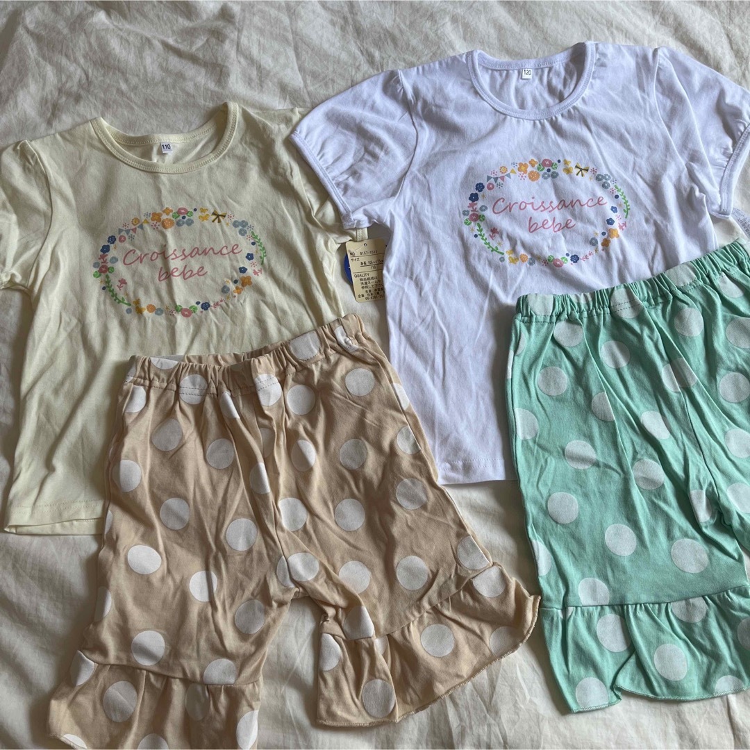 女の子　半袖パジャマ　110 2枚セット キッズ/ベビー/マタニティのキッズ服女の子用(90cm~)(パジャマ)の商品写真