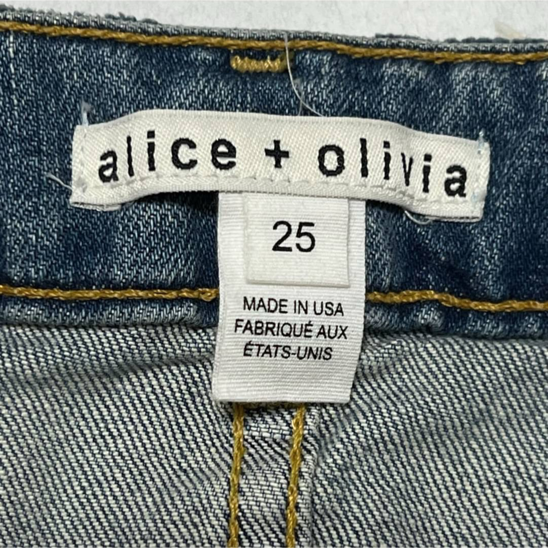 Alice+Olivia(アリスアンドオリビア)のUSA製 alice+olivia アリスアンドオリビア ストレート ストレッチ レディースのパンツ(デニム/ジーンズ)の商品写真