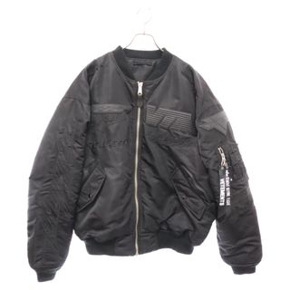 VETEMENTS ヴェトモン BLACKOUT MOTORCYCLE BOMBER JACKET ブラックアウトモーターサイクルボンバー MA-1 フライトジャケットリバーシブル UE54JA2208 ブラック(フライトジャケット)