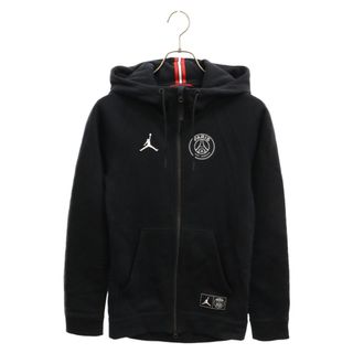 ナイキ(NIKE)のNIKE ナイキ 18AW ×PARIS SAINT-GERMAIN AIR JORDAN FULL ZIP HOODIE BQ4195-010 パリサンジェルマン エアジョーダン フルジップ フーディー ジップアップパーカー ブラック(パーカー)