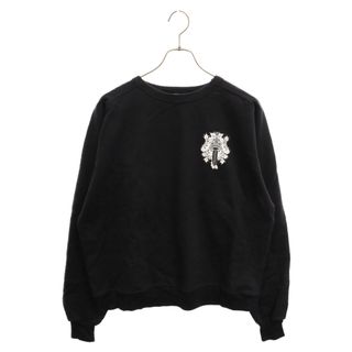 クロムハーツ(Chrome Hearts)のCHROME HEARTS クロムハーツ Floral Cross Raglan Crewnek オールド フローラルクロス クルーネックスウェットトレーナー ブラック(スウェット)