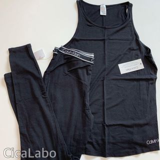 カルバンクライン(Calvin Klein)の【新品】カルバンクライン タンクトップ レギンス セットアップ ブラック XS (タンクトップ)