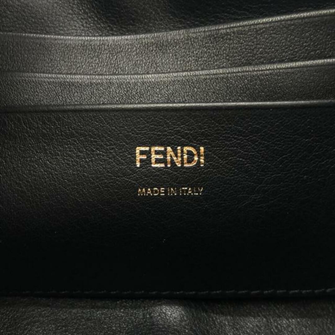 FENDI(フェンディ)のFENDI(フェンディ) ハンドバッグ バゲット ミニ 8BS017 ブラウン×黒 FFモチーフ ムートン×レザー レディースのバッグ(ハンドバッグ)の商品写真
