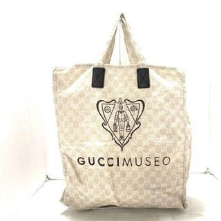 グッチ(Gucci)のGUCCI(グッチ) トートバッグ美品  ミュゼオ 283411 ベージュ×白×ダークブラウン キャンバス(トートバッグ)