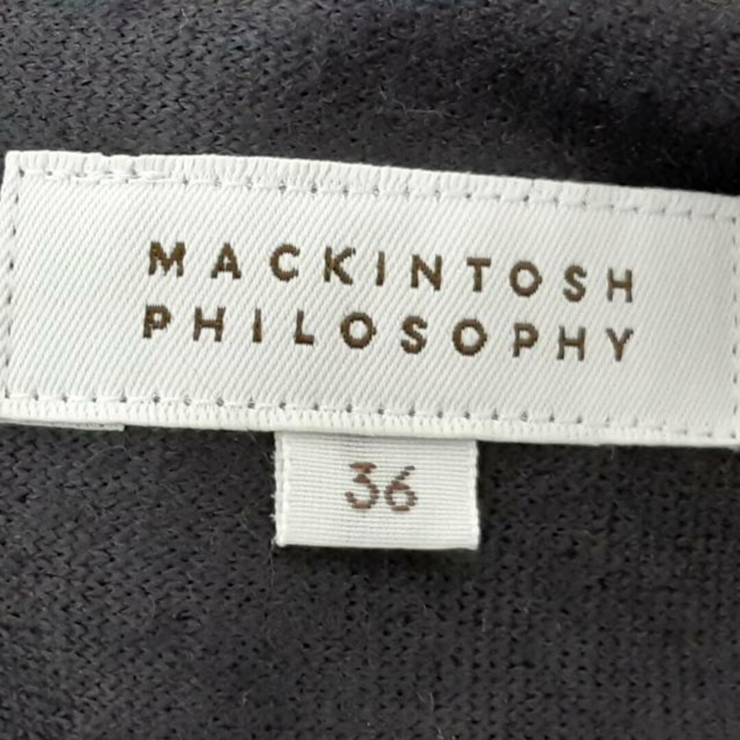 MACKINTOSH PHILOSOPHY(マッキントッシュフィロソフィー)のMACKINTOSH PHILOSOPHY(マッキントッシュフィロソフィー) ワンピース サイズ36 M レディース美品  - ダークネイビー 半袖/ひざ丈/ニット レディースのワンピース(その他)の商品写真