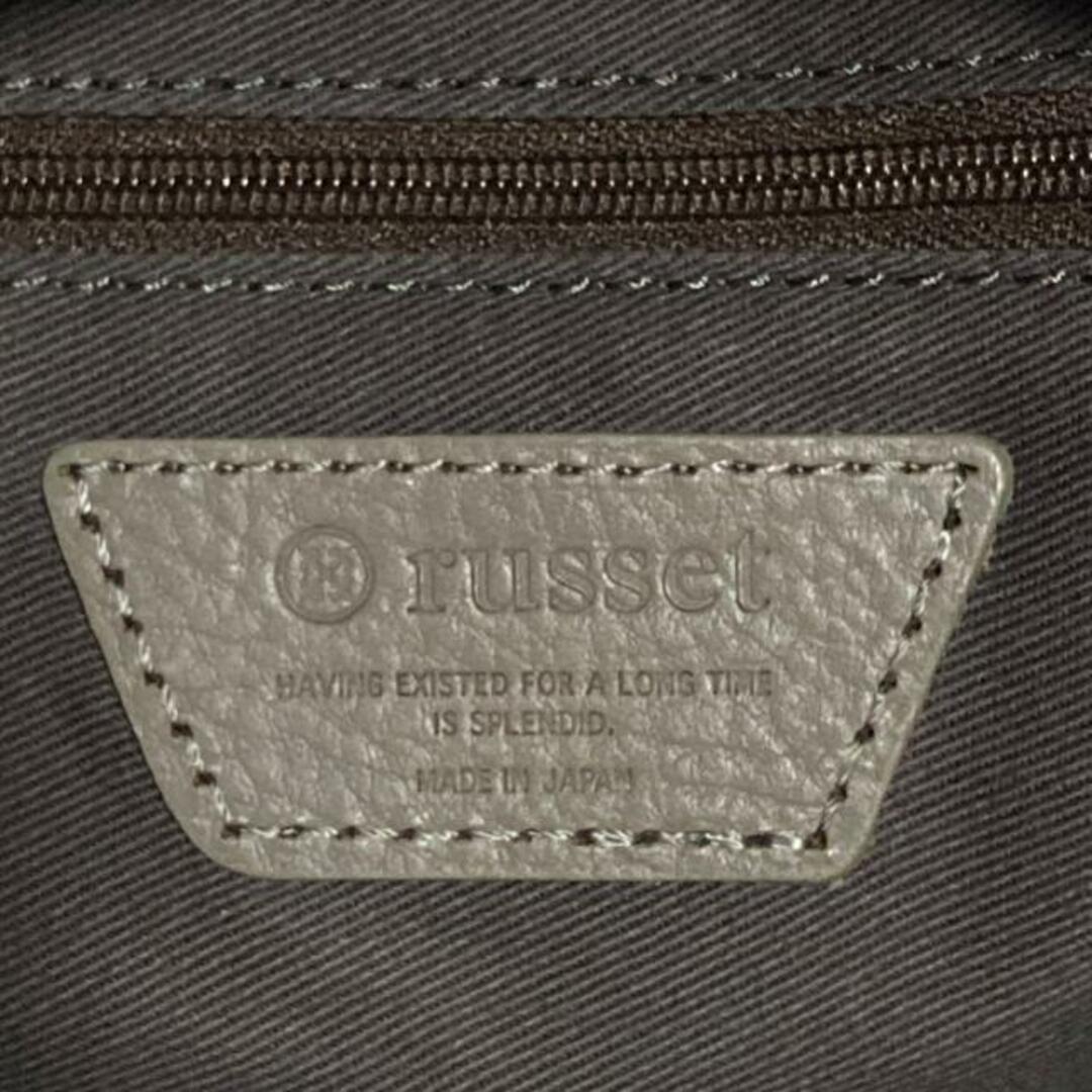 Russet(ラシット)のrusset(ラシット) ハンドバッグ - グレー×ネイビー パイル×レザー レディースのバッグ(ハンドバッグ)の商品写真