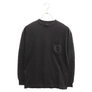 クロムハーツ(Chrome Hearts)のCHROME HEARTS クロムハーツ ニューヨーク限定 ネックロゴプリント 長袖Tシャツ カットソー ロンT ブラック(Tシャツ/カットソー(七分/長袖))