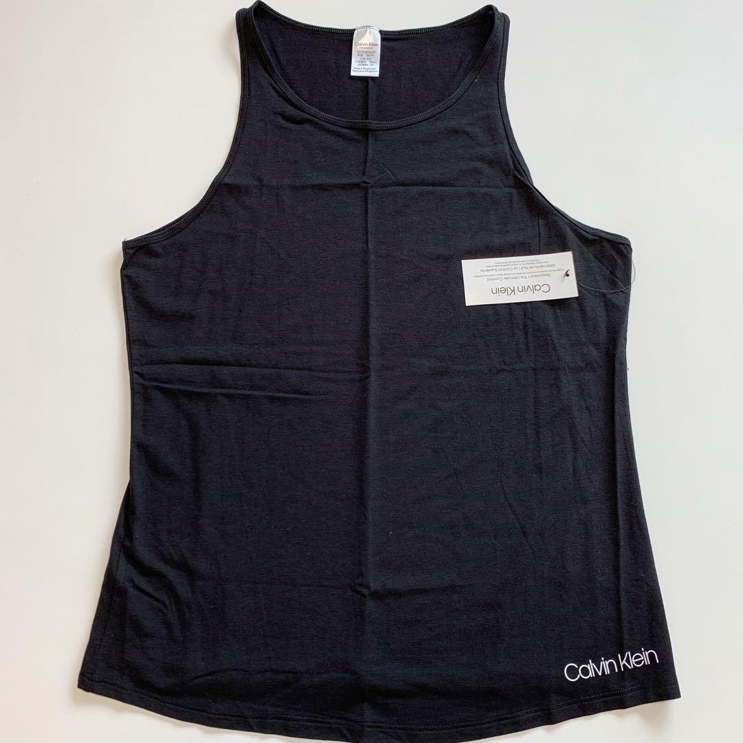 Calvin Klein(カルバンクライン)の【新品】カルバンクライン タンクトップ レギンス セットアップ ブラック M  レディースのトップス(タンクトップ)の商品写真