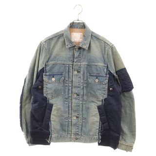 sacai - 1 新品 sacai ナイロン ツイル ミックス ニット プルオーバー sacai - 1 新品 sacai ナイロン ツイル ミックス ニット プルオーバー