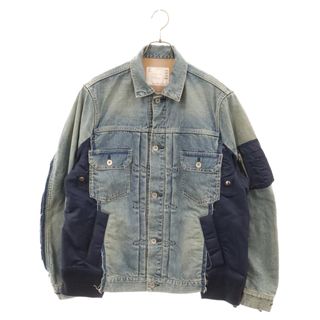 サカイ(sacai)のSacai サカイ 19AW MA-1ドッキングデニムボタンジャケット 19-02063M インディゴ(Gジャン/デニムジャケット)