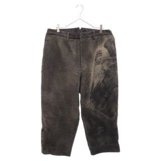 ヨウジヤマモト(Yohji Yamamoto)のYohji Yamamoto POUR HOMME ヨウジヤマモト プールオム 22AW STAIN PRINT HEM OPEN SUSPENDERS PANTS HE-P89-155 ステインプリントヘムオープンサスペンダーパンツ ブラウン(その他)