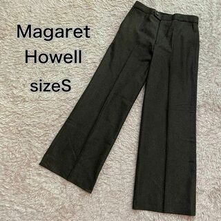 MARGARET HOWELL - マーガレットハウエル　ウールパンツ　センタープレス　グレー