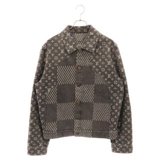 ルイヴィトン(LOUIS VUITTON)のLOUIS VUITTON ルイヴィトン ×NIGO ジャイアントダミエウェーブスモノグラムデニムジャケット グレー HJA11WUZC(Gジャン/デニムジャケット)