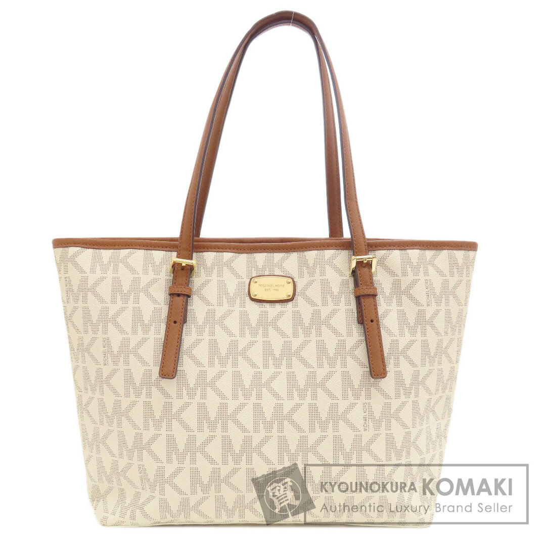 Michael Kors(マイケルコース)のMichael Kors MKシグネチャー トートバッグ レザー コーテッドキャンバス レディース レディースのバッグ(トートバッグ)の商品写真