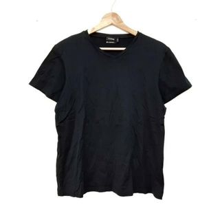 ジルサンダー(Jil Sander)のJILSANDER(ジルサンダー) 半袖Tシャツ サイズM レディース美品  - 黒 Vネック(Tシャツ(半袖/袖なし))