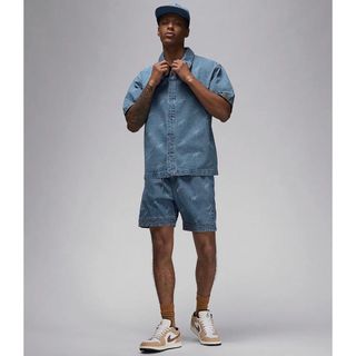 NIKE - Nike Jordan Allover Print Denim Top L