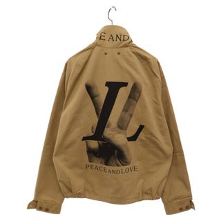 ルイヴィトン(LOUIS VUITTON)のLOUIS VUITTON ルイヴィトン 18AW PEACEANDLOVEプリントハリントンジャケットブルゾン ベージュ RM182 GYW HFB65E(ブルゾン)