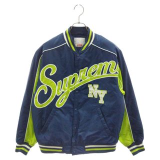 シュプリーム(Supreme)のSUPREME シュプリーム 20AW Contrast Script Varsity Jacket コントラスト スクリプト バーシティ ブルゾン スタジアムジャケット ネイビー/グリーン(スタジャン)