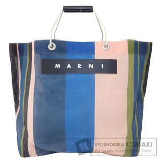 マルニ(Marni)のMARNI フラワーカフェ ストライプ トートバッグ ナイロン レディース(トートバッグ)