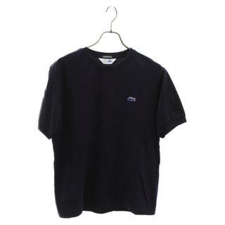 LACOSTE - LACOSTE ラコステ SHIPS any別注 ロゴパッチ コットン クルーネック 半袖Tシャツ カットソー ネイビー