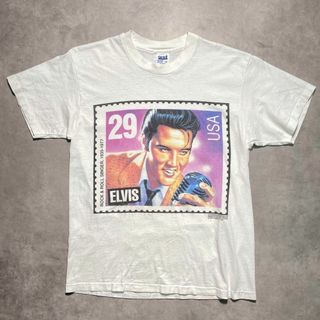 アンビル(Anvil)のElvisPresley エルビスプレスリー 切手デザイン Tシャツ Lサイズ(Tシャツ/カットソー(半袖/袖なし))