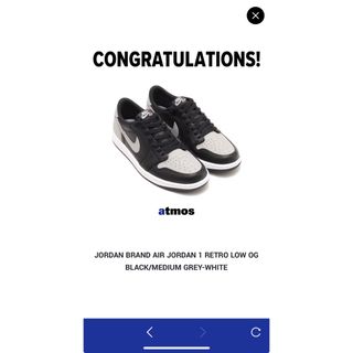 ナイキ(NIKE)のAIR JORDAN 1 RETRO LOW OG  shadow(スニーカー)