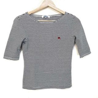 バーバリーブルーレーベル(BURBERRY BLUE LABEL)のBurberry Blue Label(バーバリーブルーレーベル) 半袖Tシャツ サイズM レディース - 白×ダークネイビー ボーダー(Tシャツ(半袖/袖なし))