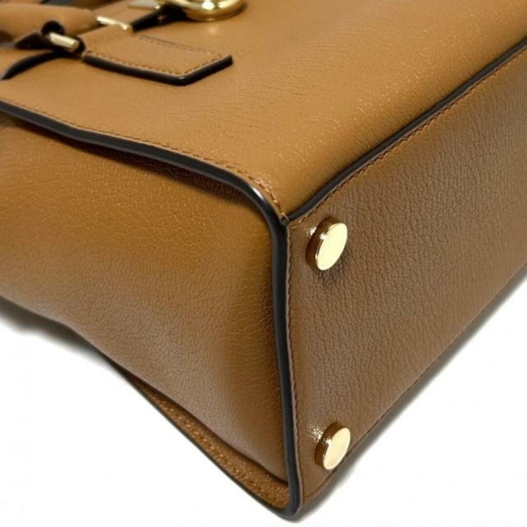 Michael Kors(マイケルコース)のMICHAEL KORS(マイケルコース) ハンドバッグ美品  - ブラウン レザー レディースのバッグ(ハンドバッグ)の商品写真