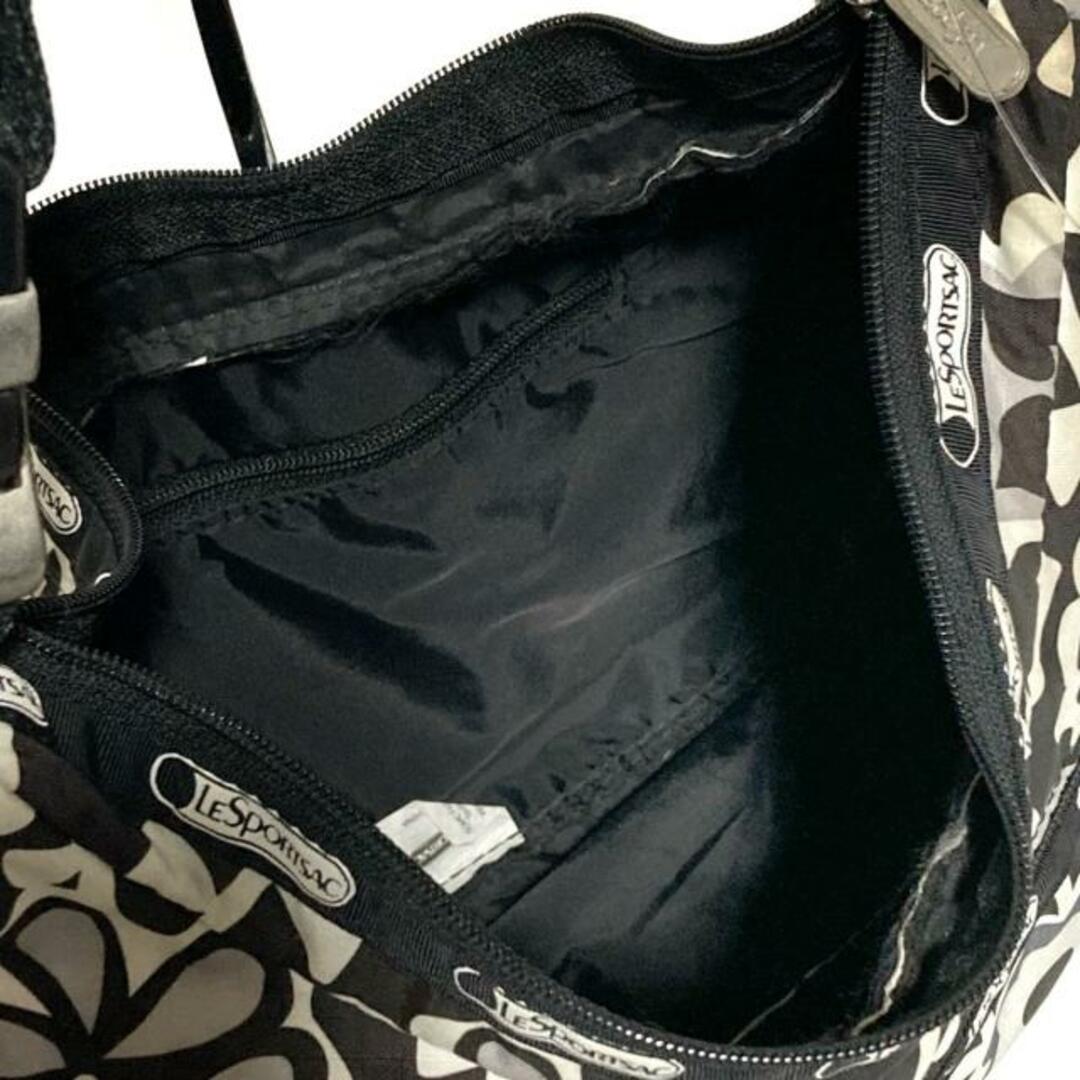 LeSportsac(レスポートサック)のLESPORTSAC(レスポートサック) ショルダーバッグ - 黒×白×グレー 花柄/サイドリリースバックル レスポナイロン レディースのバッグ(ショルダーバッグ)の商品写真